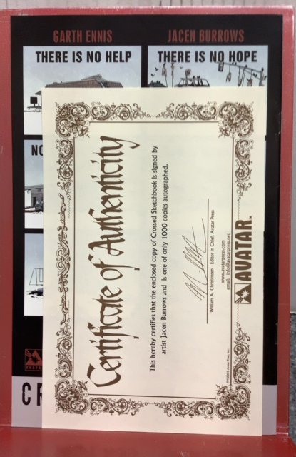 Crossed Sketchbook (2008) limited to 1000 sighed w/ cerificate