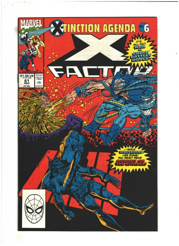 X-Factor #61 VF/NM 9.0 Marvel Comics 1990 X-Tinction Agenda pt.6 