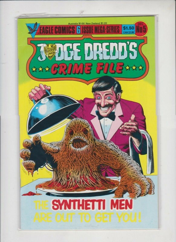 JUDGE DREDD'S ***CRIME FILE*** #5  1985  EAGLE  COMICS / UNREAD / HIGH