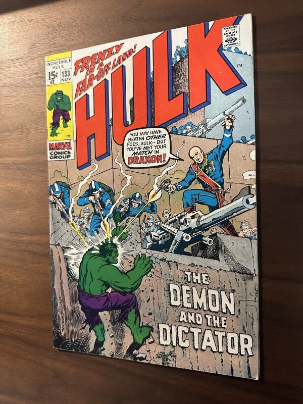 The Incredible Hulk #133 FN Herb Trimpe Cover (Marvel 1970)