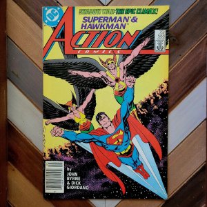 ACTION COMICS #588 (DC 1987) HIGH GRADE Newsstand SUPERMAN & HAWKMAN Shadow War