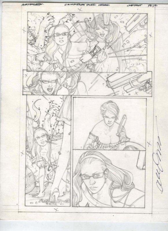 Grimm Fairy Tales Inferno pg 12 Original Penciled art ALEX SANCHEZ Sela Belinda 