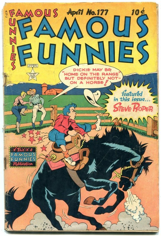 FAMOUS FUNNIES #177 1949-STEVE ROPER-BUCK ROGERS-DOAKES VG