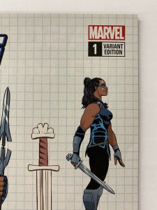 EXILES #1 1:10 DESIGN VARIANT 1st Khan Time Eater Cameo Cover app New Valkyrie!