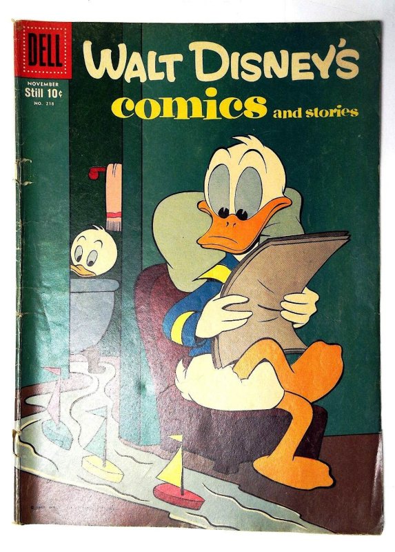 Walt Disney's Comics and Stories #218 1958 Dell Donald Duck 1st Print Comic Book