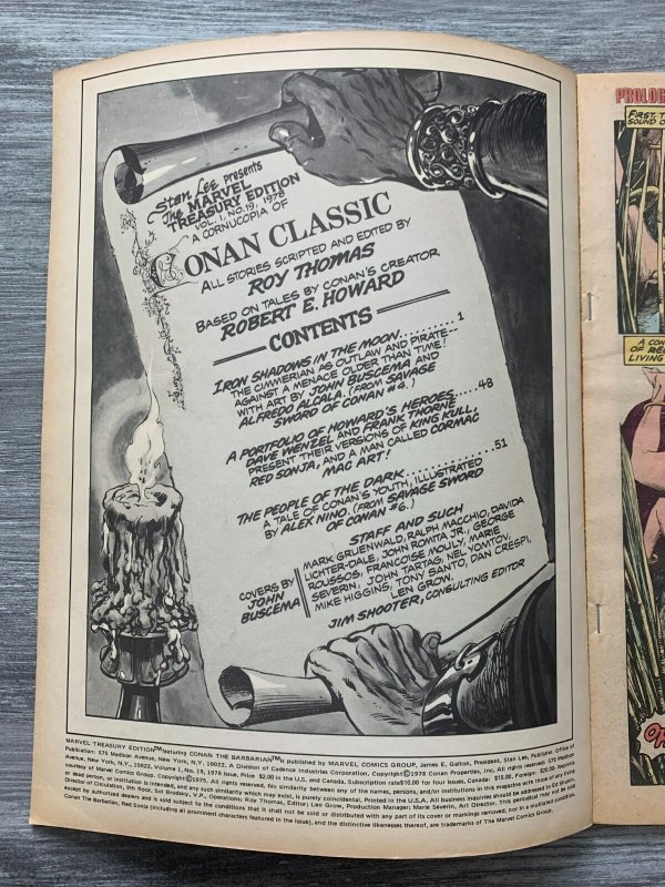 1978 CONAN THE BARBARIAN Marvel Treasury #19 FN+ 6.5 John Buscema
