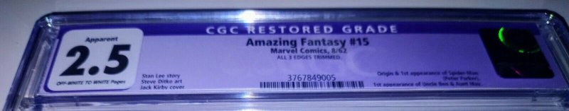 Amazing Fantasy 15 CGC 2.5 