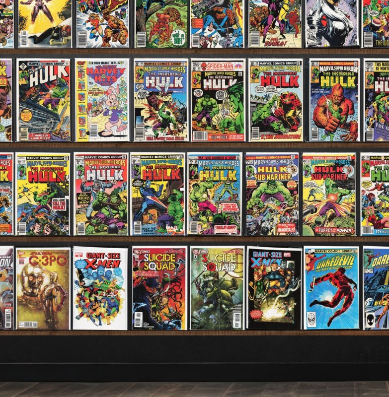 Huge Lot 150+ Comics with Marvel Super Heroes, The Incredible Hulk & More!