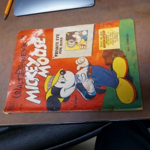 Walt Disney's MICKEY MOUSE Four Color #296 Dell 1950 Golden Age Cartoon Comics