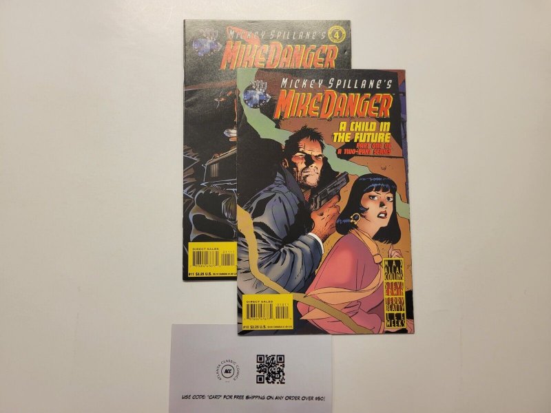 2 Mike Danger Tekno Comic Books #10 11 Mickey Spillane 86 TJ8