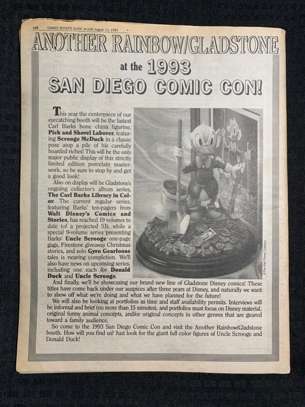 1993 COMICS BUYERS GUIDE Newspaper #1030 FN 6.0 Star Trek Deep Space Nine