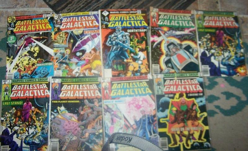 battlestar galactica # 1  2 3 4 8 8 9 10 23 marvel  1979  cylons starbuck