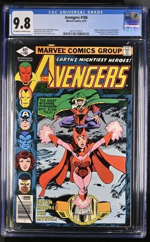 AVENGERS 186 Origin SCARLET WITCH & QUICKSILVER 1st MAGDA & CHTHON -  NEWSSTAND