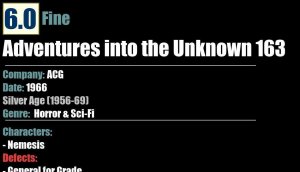 Adventures into the Unknown 163 (1966) FN 6.0 Silver Age ACG comic