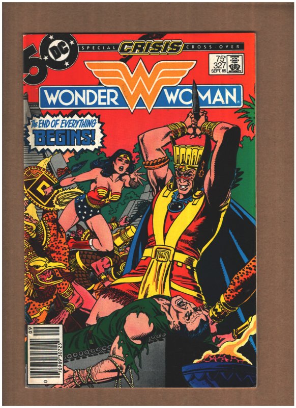 Wonder Woman #327 Newsstand DC Comics 1985 Crisis Infinite Earths VF 8.0