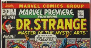 MARVEL PREMIERE #3 VG/FN 1972 1st Doctor Strange Issue MCU Marvel Comics 