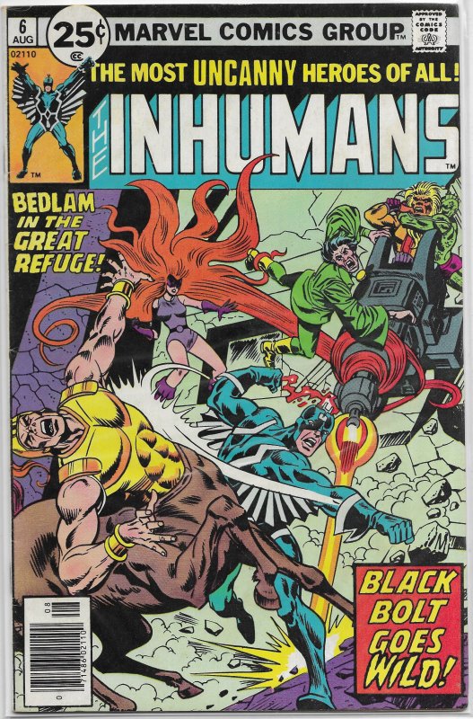 Inhumans (vol. 1, 1975) # 6 VG/FN Moench/Kane, Buckler cover, Maximus