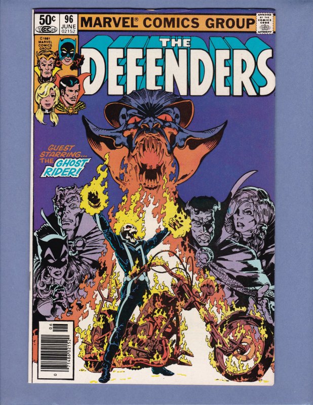 Defenders #96 VF/NM Ghost Rider Marvel 1981