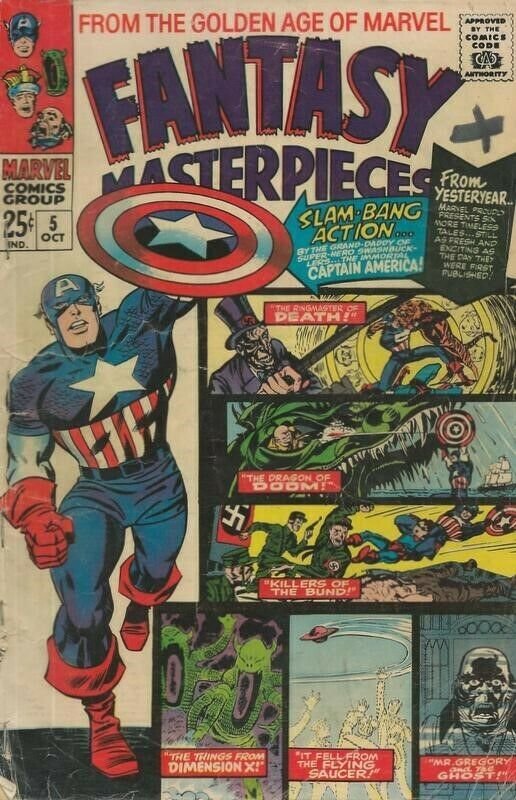 Fantasy Masterpieces #5 ORIGINAL Vintage 1966 Marvel Comics Captain America | Comic Books - Silver Age, Marvel, Captain America, Superhero / HipComic Fantasy Masterpieces #5 ORIGINAL Vintage 1966 Marvel Comics Captain America | Comic Books - Silver Age, Marvel, Captain America, Superhero / HipComic
