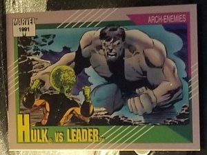 1991 Marvel Universe #119 Hulk vs Leader