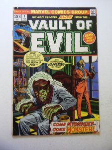Vault of Evil #1 (1973) GD/VG Condition 1 1/2 cumulative spine split
