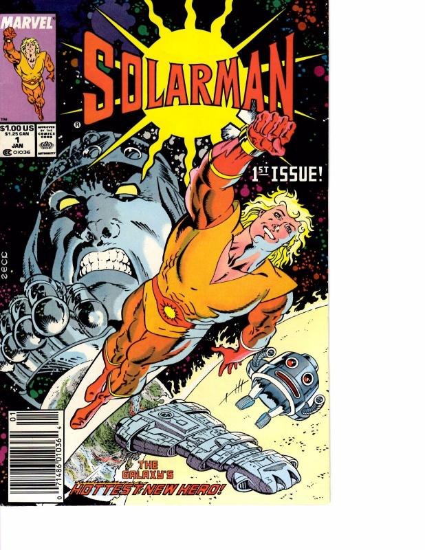 Lot Of 2 Marvel Comic Book Warlock #1 and Solarman #1  AH12