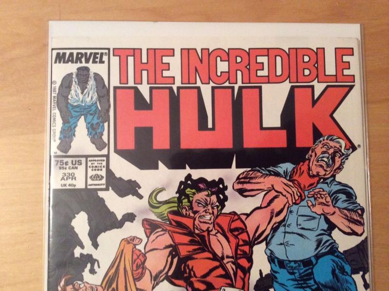 INCREDIBLE HULK 330, SEE PICS FOR GRADE, 1ST MCFARLANE ART, 1987