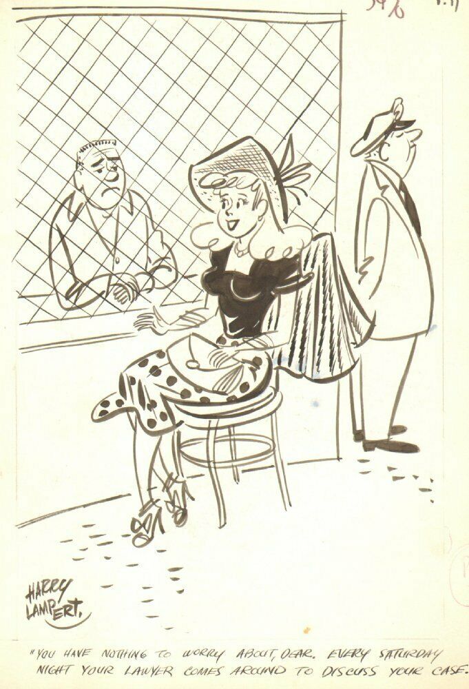 Babe Wife Prison Gag - 1960 Humorama art by Harry Lampert | Comic ...