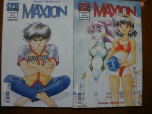 2 Near-Mint CPM Manga MAXION #8 #9 (2000) Takebayashi (Mature Reader) Art