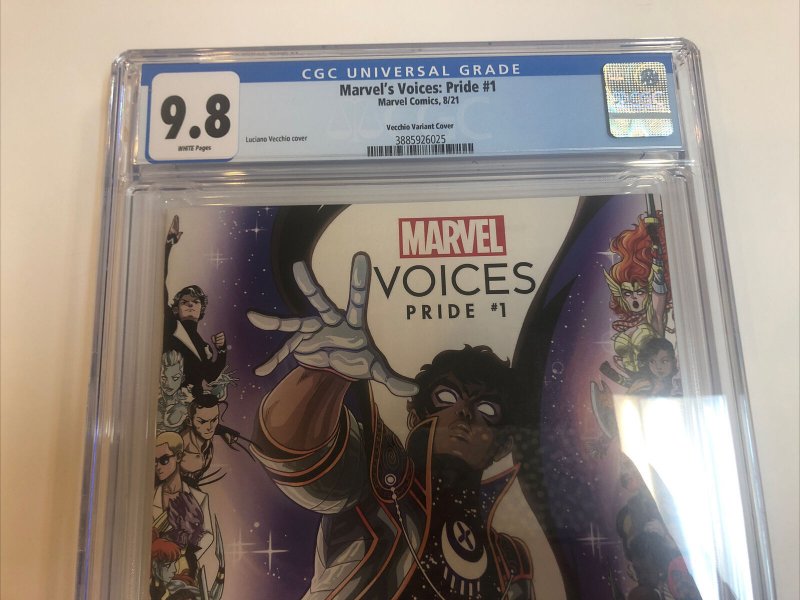Marvel's Voices Pride (2021) # 1 (CGC 9.8) Vecchio Variant Cover | Census=8