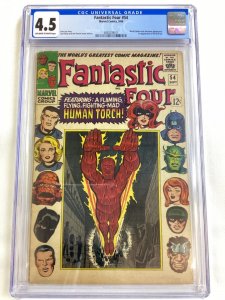 Fantastic Four #54 - CGC 4.5 - Marvel 1966 - 1st app Evil Eye! Black Panther app