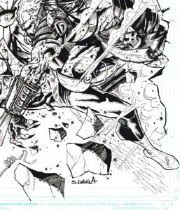 Sergio Davila Predator Kills Marvel Universe #5 Original Cover Art Published