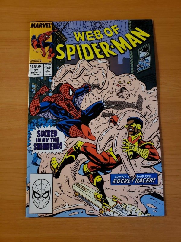 Web of Spider-Man #57 Direct Market Edition ~ NEAR MINT NM ~ (1989 Marvel)  