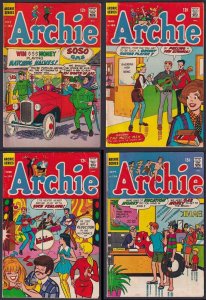 Archie Comics 183 189 191 194 Set of 4 Silver-age 1969 Comics Lot