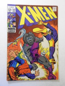 The X-Men #53 (1969) VG Condition cover and 1st wrap detached top staple