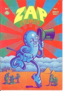 ZAP COMIX #4 (2nd Printing) - Crumb, Robert Williams, F-VF Condition -RARE! 1969