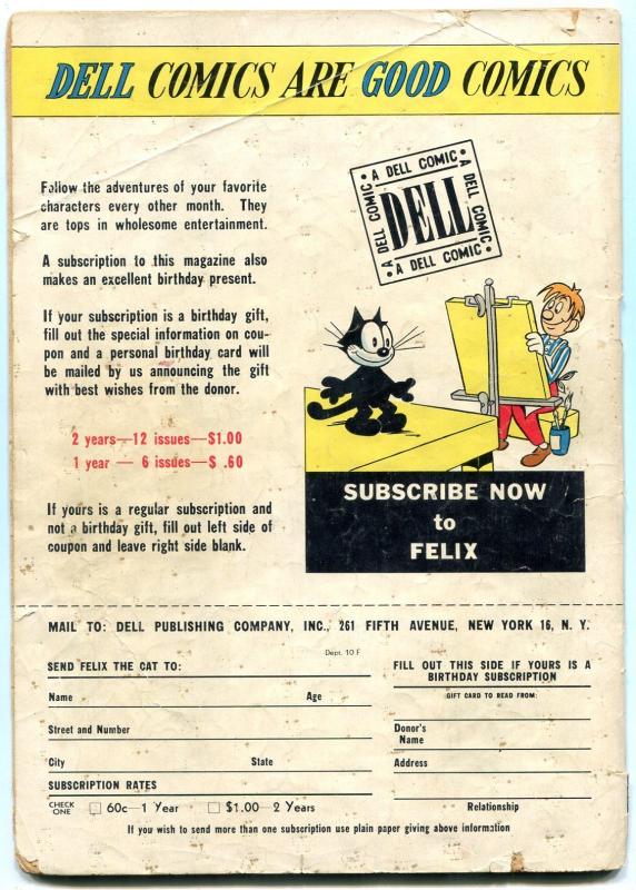 Felix the Cat #11 1949- Golden Age Funny Animal- Famous rake cover G+