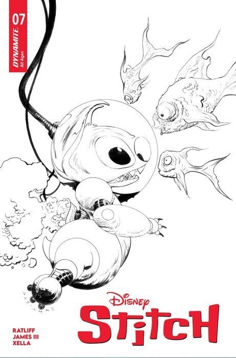 Stitch (Dynamite) #7E VF/NM ; Dynamite | 1:10 Variant B&W Jae Lee