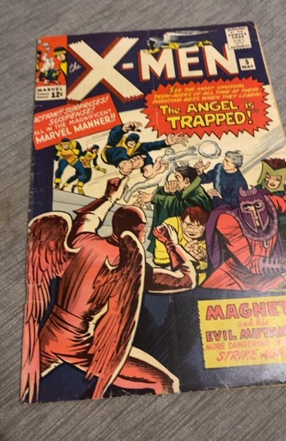 The X-Men #5 (1964) The Angels trapped see description