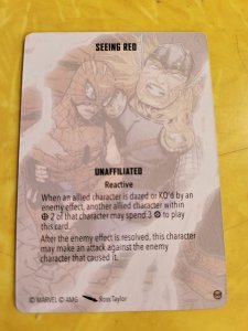 Marvel Crisis Protocol Game Card Seeing Red