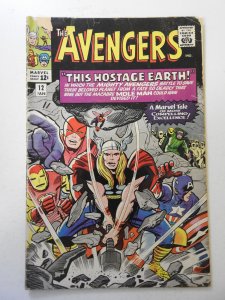 The Avengers #12 (1965) GD+ moisture stain, centerfold detached bottom staple