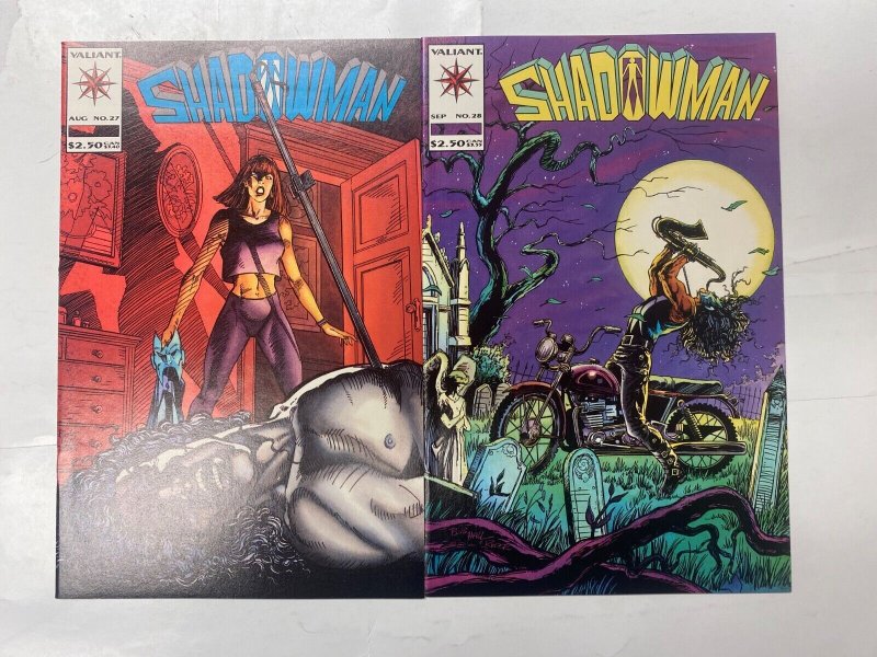 7 ShadowMan VALIANT comic books #22 23 24 25 27 28 29 33 KM34