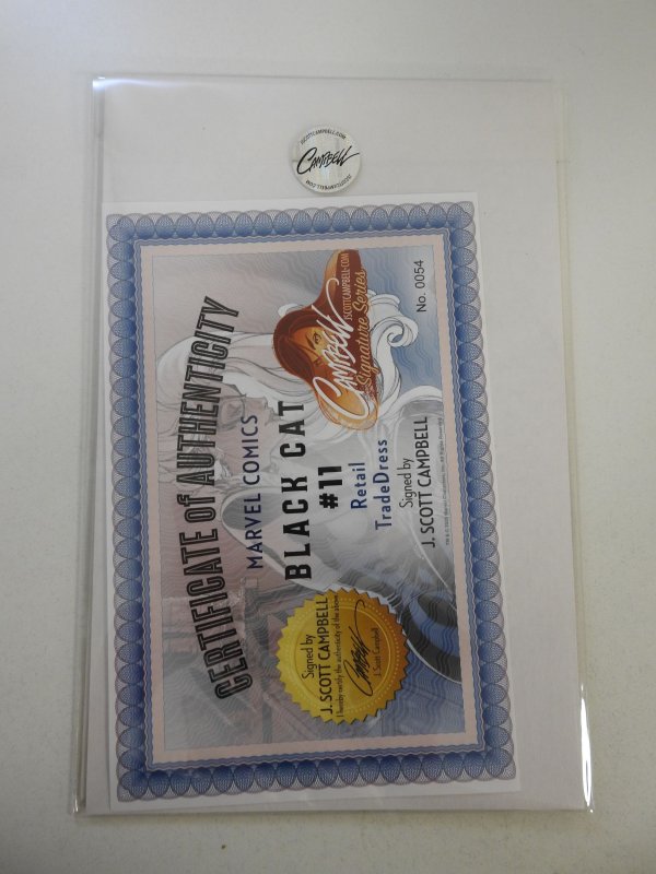 Black Cat #11 Retail TradeDress Variant (2020) Signed by Campbell Cert sealed!