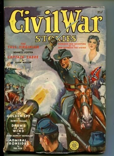 CIVIL WAR STORIES-#1-SPG 1940-PULP-CAPT SABRE-SOUTHERN STATES PEDIGREE-vf 