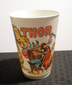 1977 THE MIGHTY THOR  7-11 Slurpee Cup FVF 7.0 Marvel