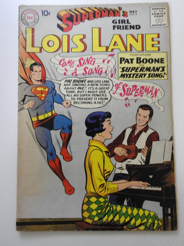 Superman's Girl Friend, Lois Lane #9 (1959) W/ Pat Boone! Solid VG Condi...