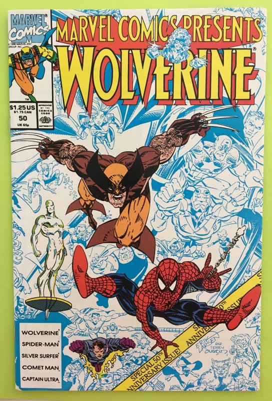 MARVEL COMICS PRESENTS 50 WOLVERINE SPIDER-MAN 1990