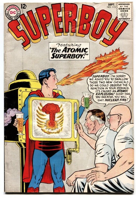 SUPERBOY #115 1964-ATOMIC SUPERBOY-atomic explosion cover vg