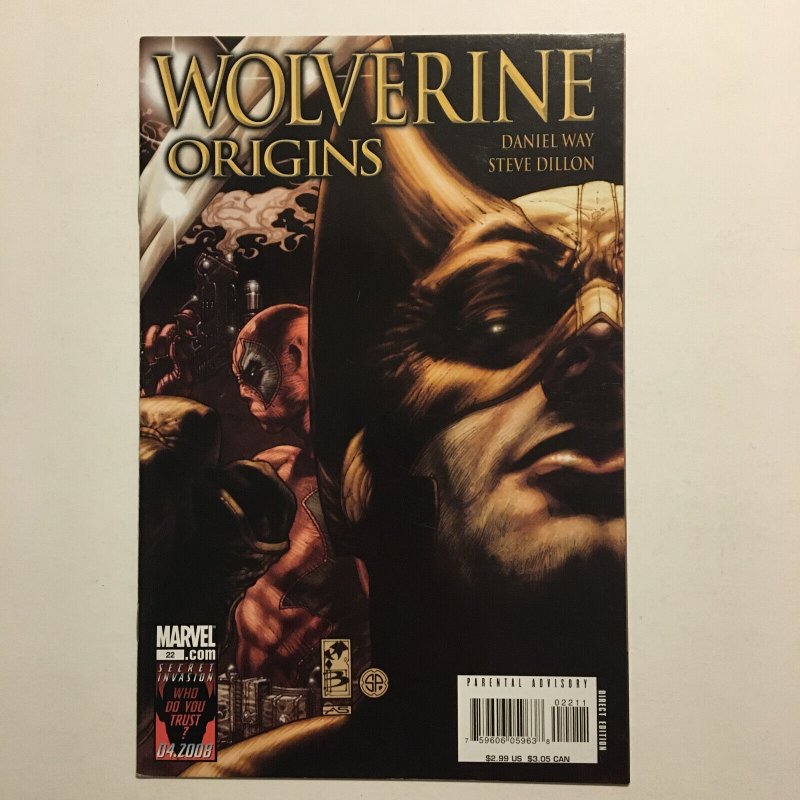 Wolverine Origins #22 & #23 Set Lot Connecting Covers Deadpool 3 2008 Marvel