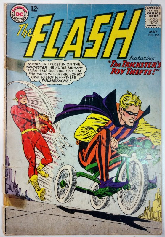 The Flash #152 (1.0, 1965) Taped and Detached Cover